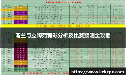 波兰与立陶宛竞彩分析及比赛预测全攻略